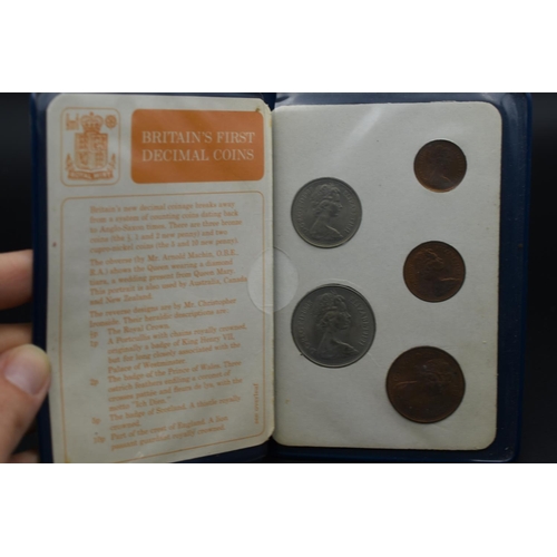 32 - Selection of Coin Sets including Farewell £ Shilling and Pence, Royal Wedding and two Decimal Sets