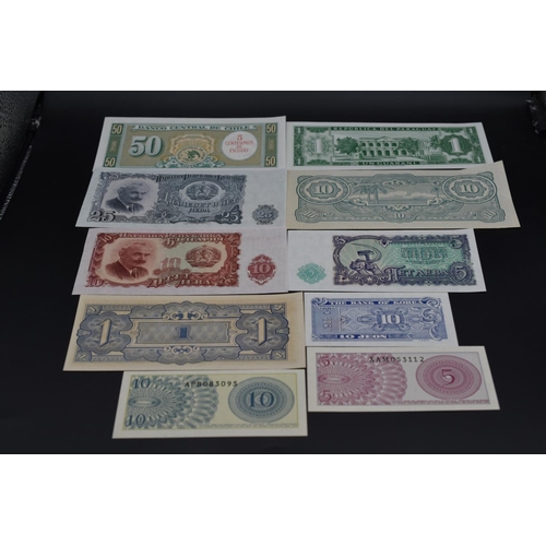 33 - Selection of Uncirculated bank Notes including Japanese Government, Banco Central of Paraguay, Bank ... 