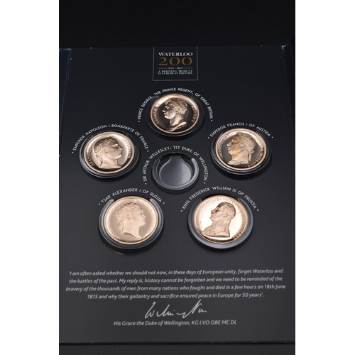 37 - Battle of Waterloo Brilliant Uncirculated Limited Edition Bronze Coin Collection in Case (5 Coins)