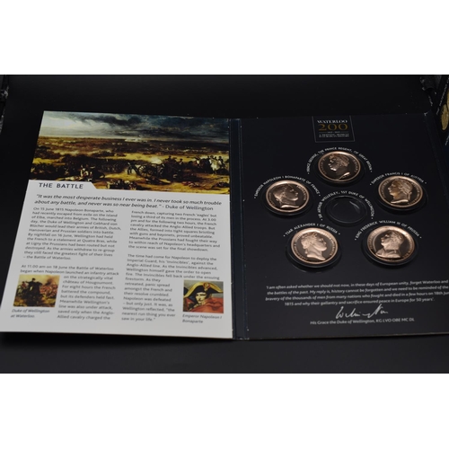 37 - Battle of Waterloo Brilliant Uncirculated Limited Edition Bronze Coin Collection in Case (5 Coins)