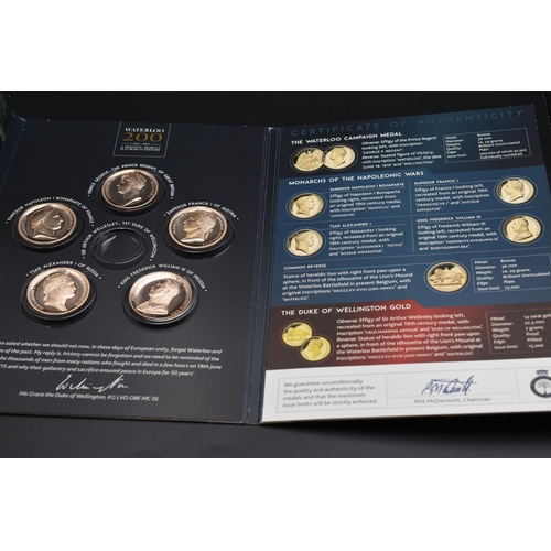 37 - Battle of Waterloo Brilliant Uncirculated Limited Edition Bronze Coin Collection in Case (5 Coins)