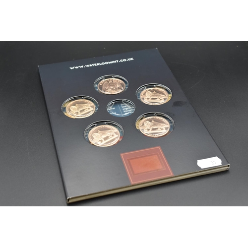 37 - Battle of Waterloo Brilliant Uncirculated Limited Edition Bronze Coin Collection in Case (5 Coins)