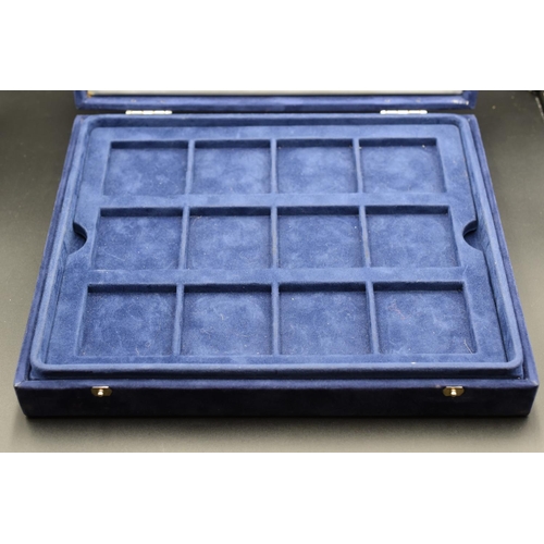 55 - Westminster Twenty Four Compartment Velvet Lined Coin Holder (2 Trays of 12)