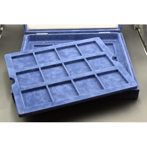 55 - Westminster Twenty Four Compartment Velvet Lined Coin Holder (2 Trays of 12)