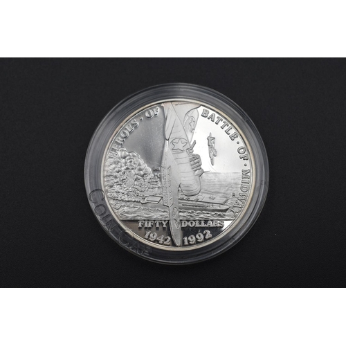 1 - Silver Battle of Britian 50th Anniversary Commemorative $50 Dollar Coin Complete with Certificate of... 