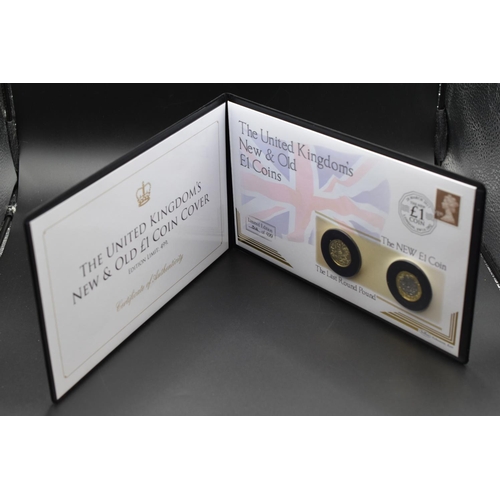 59 - Limited Edition The United Kingdom's New and Old £1 Coin Cover with Certificate of Authenticity and ... 