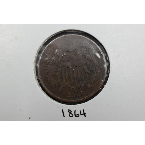 68 - USA 1864 Two Cent Coin