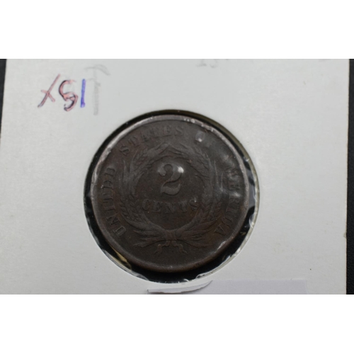 68 - USA 1864 Two Cent Coin