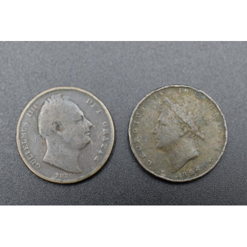 72 - George IIII & William IIII 1826 and 1834 Farthings