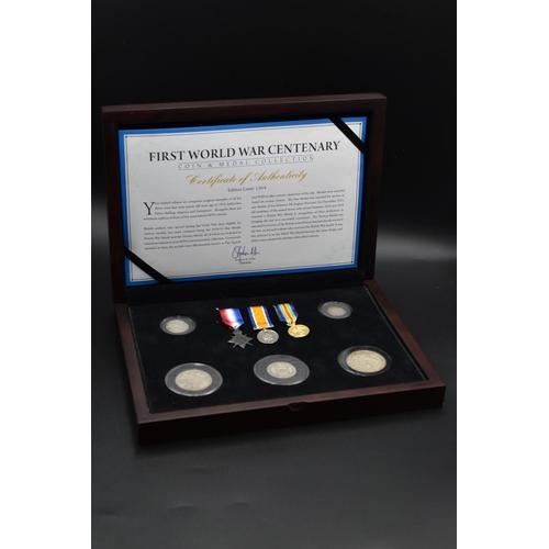 88 - First World War Coin & Medal Collection Complete with Certificate of Authenticity and Case