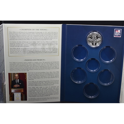 97 - Prince Philip Memorial Salute £5 Proof Coin Coin Layered in Pure Silver Complete with Case and Authe... 