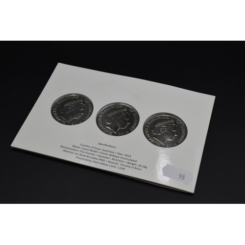 98 - Elizabeth II 70th Anniversary D Day Brilliant Uncirculated three Coin Set