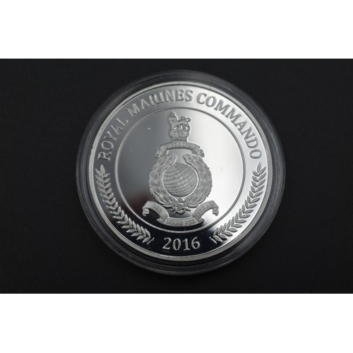 12 - Royal Marines 2016 Commemorative Silver Plated Coin, Complete in Presentation Box.