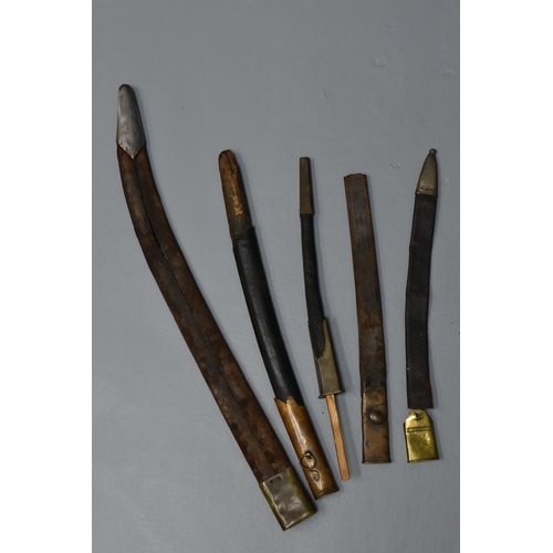 67 - Five 19th Century Sword and Bayonet Scabbards