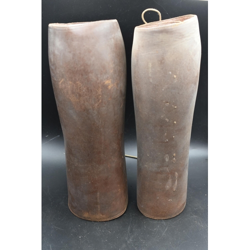 70 - Pair of WWI Period Brown Leather Gaiters