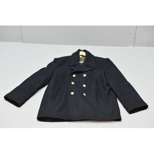 102 - BW Marine Colani German Navy Overcoat Size 2 x Large