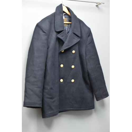 102 - BW Marine Colani German Navy Overcoat Size 2 x Large