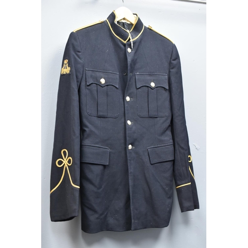 90 - Royal Engineers Bandsman Uniform Tunic with Gold Bullion Arm Badge and Trim