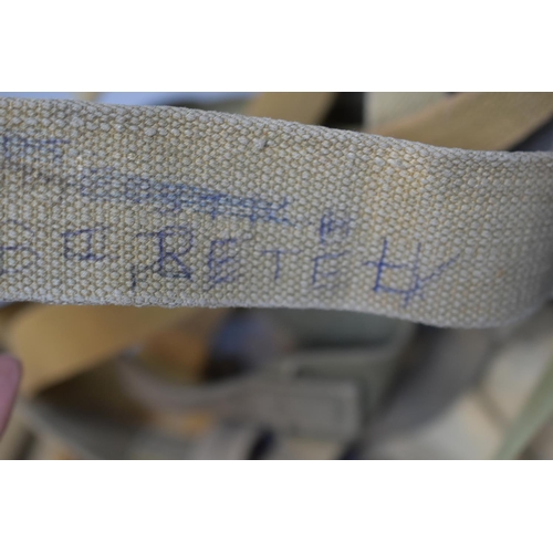 122 - Quantity of British Army Webbing Straps from WWII and later