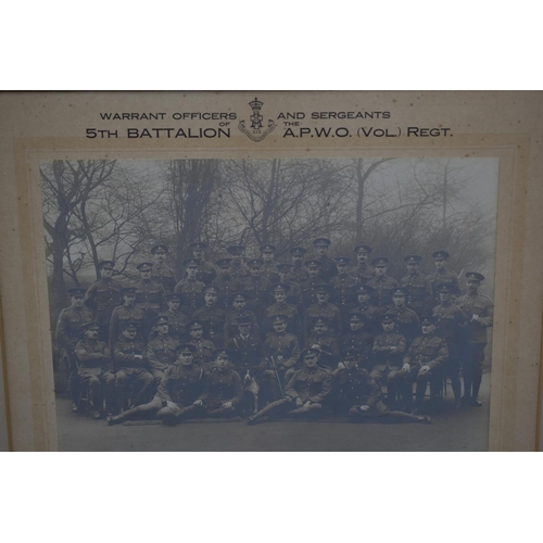 135 - Original Large WWI Photograph showing Warrant Officers and Sergeants of the 5th Battalion of the Ale... 