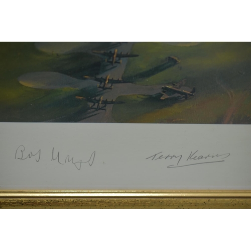 141 - Nicholas Trudging Signed Limited Edition Print entitled Bomber Force, Lancaster's of 617 Squadron. N... 