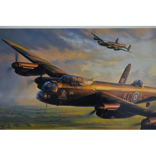 141 - Nicholas Trudging Signed Limited Edition Print entitled Bomber Force, Lancaster's of 617 Squadron. N... 