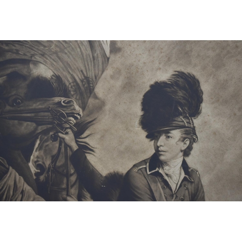 143 - Large Framed Antique Mezzotint signed in Pencil, H. McBeth Raeburn. Approx. 94 x 65cm overall