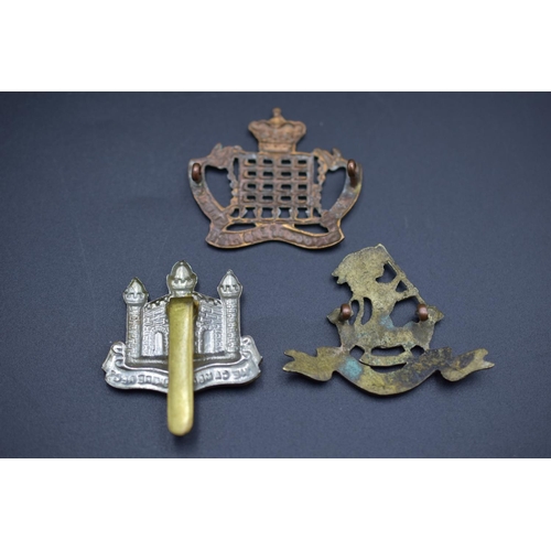 159 - Selection of three Military Badges including The West Riding, Royal Gloucestershire Hussars, and The... 