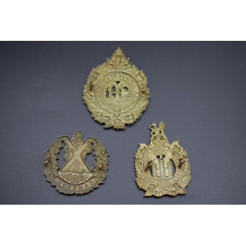 174 - Three Scottish Cap Badges includes Argyll & Sutherland, Cameron and Scottish Kings Borders