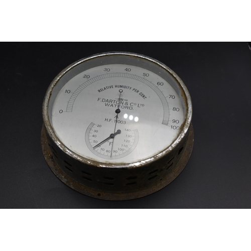 British Military Hydrometer and Thermometer 15cm Diameter