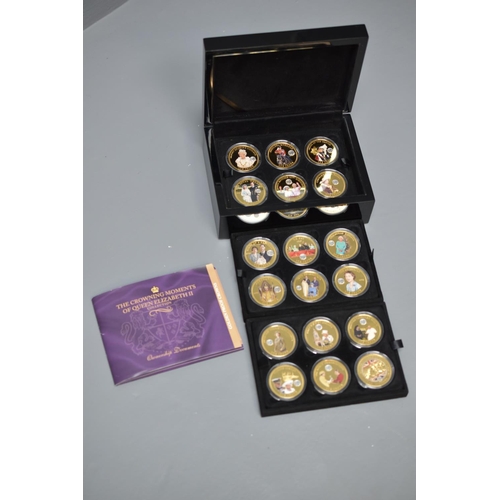 62 - Queen Elizabeth II 18 Piece Golden Proof Limited Coin Collection Complete with Certificates and Case