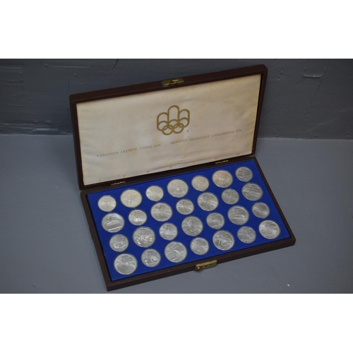 63 - Canada 1976 Montreal Olympics Silver Proof Coin Collection. Complete in Presentation Case. Includes ... 