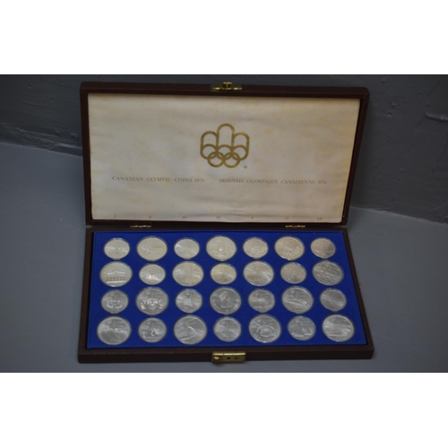 63 - Canada 1976 Montreal Olympics Silver Proof Coin Collection. Complete in Presentation Case. Includes ... 