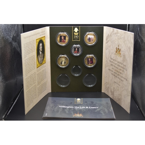 74 - Wellington The Life & Legacy Collectable Coin Folder including Five Commemorative Coins