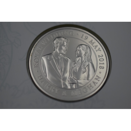 79 - Royal Wedding Brilliant Uncirculated Five Pound Coin for Harry & Megan 19 May 2018.