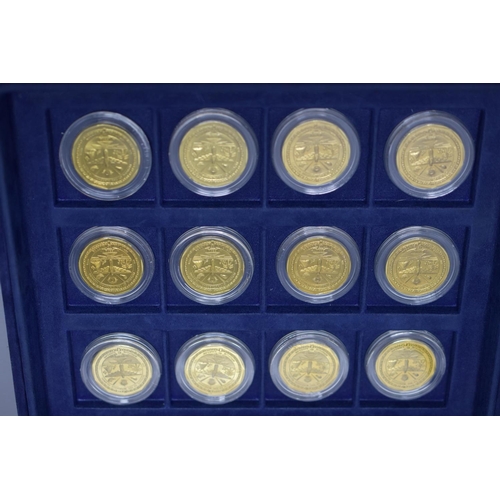 86 - Marshall Islands (24) Legendary Aircraft Collection, bronze $10 1991 BU in capsules (no certs - as i... 