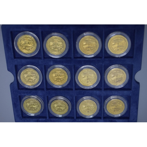 86 - Marshall Islands (24) Legendary Aircraft Collection, bronze $10 1991 BU in capsules (no certs - as i... 