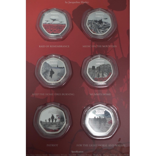 87 - Jacqueline Hurley War Poppy 2020 Limited Edition Coin Collection includes Silver 999, Gold Plated an... 