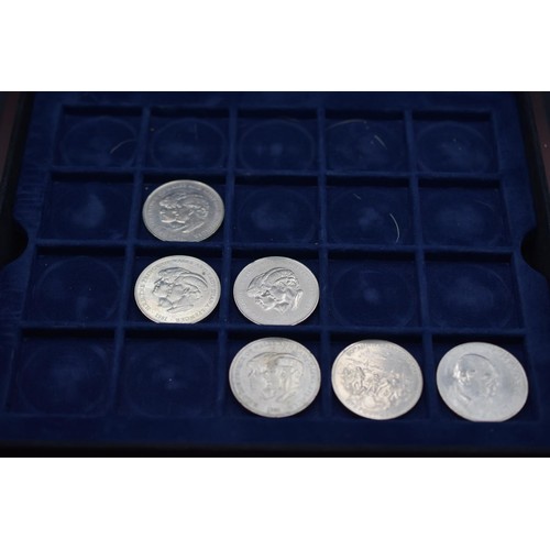 88 - Large Selection of Commemorative Crowns and Five Pound Coins. Includes D Day 60th Anniversary, Poppy... 