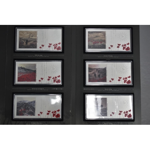 89 - Full set of 12 Silver 999 Limited Edition The War Poppy Note Collection complete with Display Case (... 