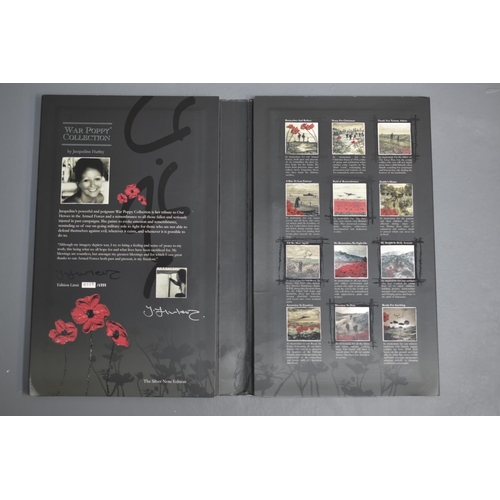 89 - Full set of 12 Silver 999 Limited Edition The War Poppy Note Collection complete with Display Case (... 