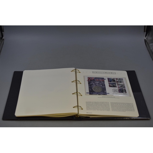 90 - Folder Containing The History of World War II Collection of First Day Cover Coins. Includes D Day 50... 