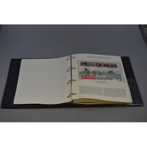 90 - Folder Containing The History of World War II Collection of First Day Cover Coins. Includes D Day 50... 