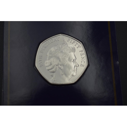 95 - 2021 Brilliant Uncirculated Fifty Pence Piece for The Queens 95th Birthday