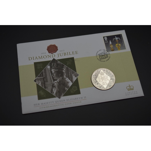 99 - Limited Edition Elizabeth II Diamond Jubilee £5 Commemorative Coin Cover with Information Sheet