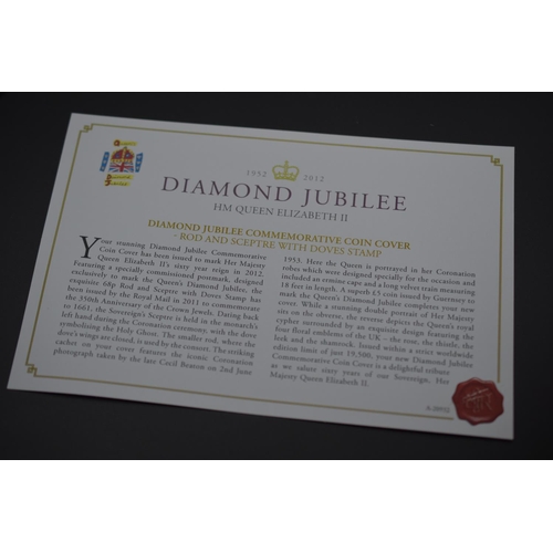 99 - Limited Edition Elizabeth II Diamond Jubilee £5 Commemorative Coin Cover with Information Sheet