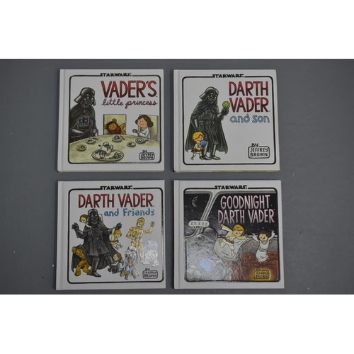 87 - Four Children's Star Wars Darth Vader Hardback Books by Jeffrey Brown. Includes Darth Vader and Son,... 