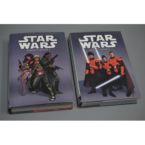 89 - Two Star Wars Legacy Graphic Novels, Hardback Comic Books containing Volumes 1-3 and Volumes 4-7 in ... 