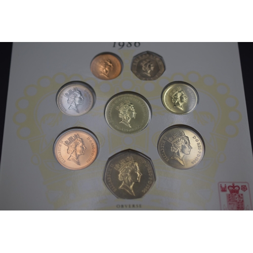 48 - Royal Mint Brilliant Uncirculated 1986 Proof Coin Set Complete in Case