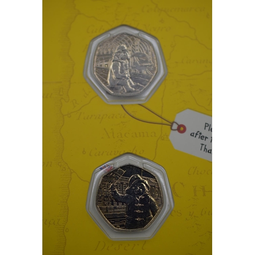 84 - 2018 Paddington Collectors Pack to include Two 50 Pence Coins